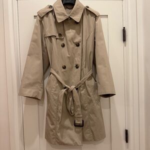 London Fog Heritage Double Breasted Trench Coat with Removable Hood and Liner 1X